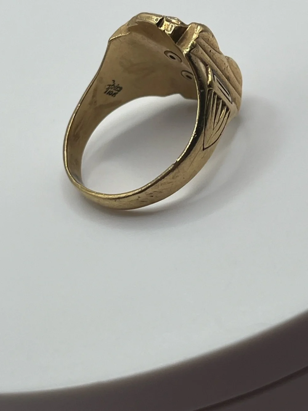 VTG 1957 High School 10k yellow gold 10.13 grams Class Ring Size 10 - Picture 4 of 9